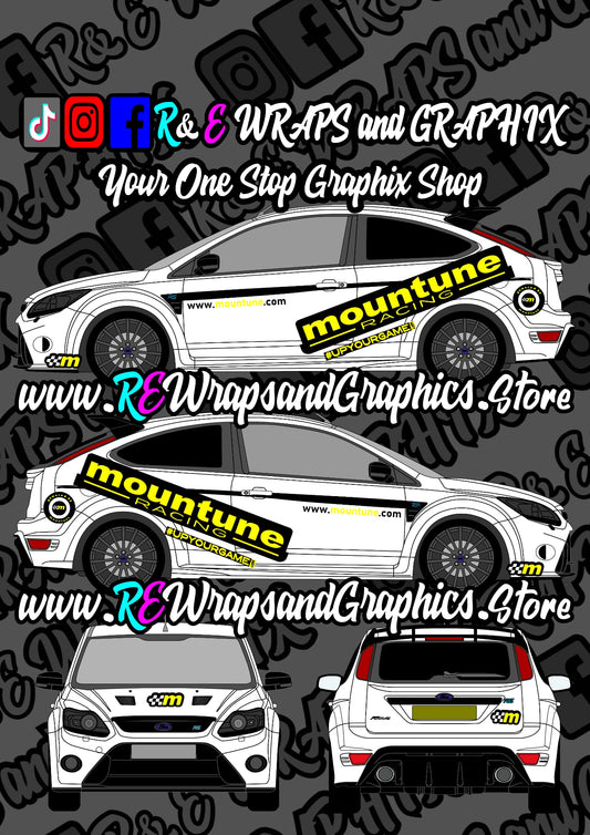 Ford Focus Mountune Racing Graphic Kit