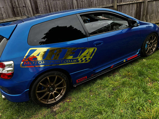 Honda Civic Area Motorsport Side Decals + Side Skirt Decals