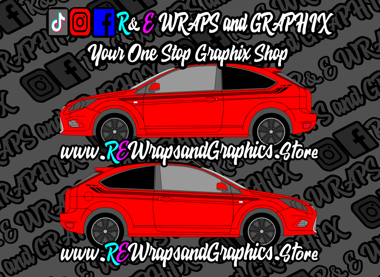 Ford Focus ST mk2 Side Stripes