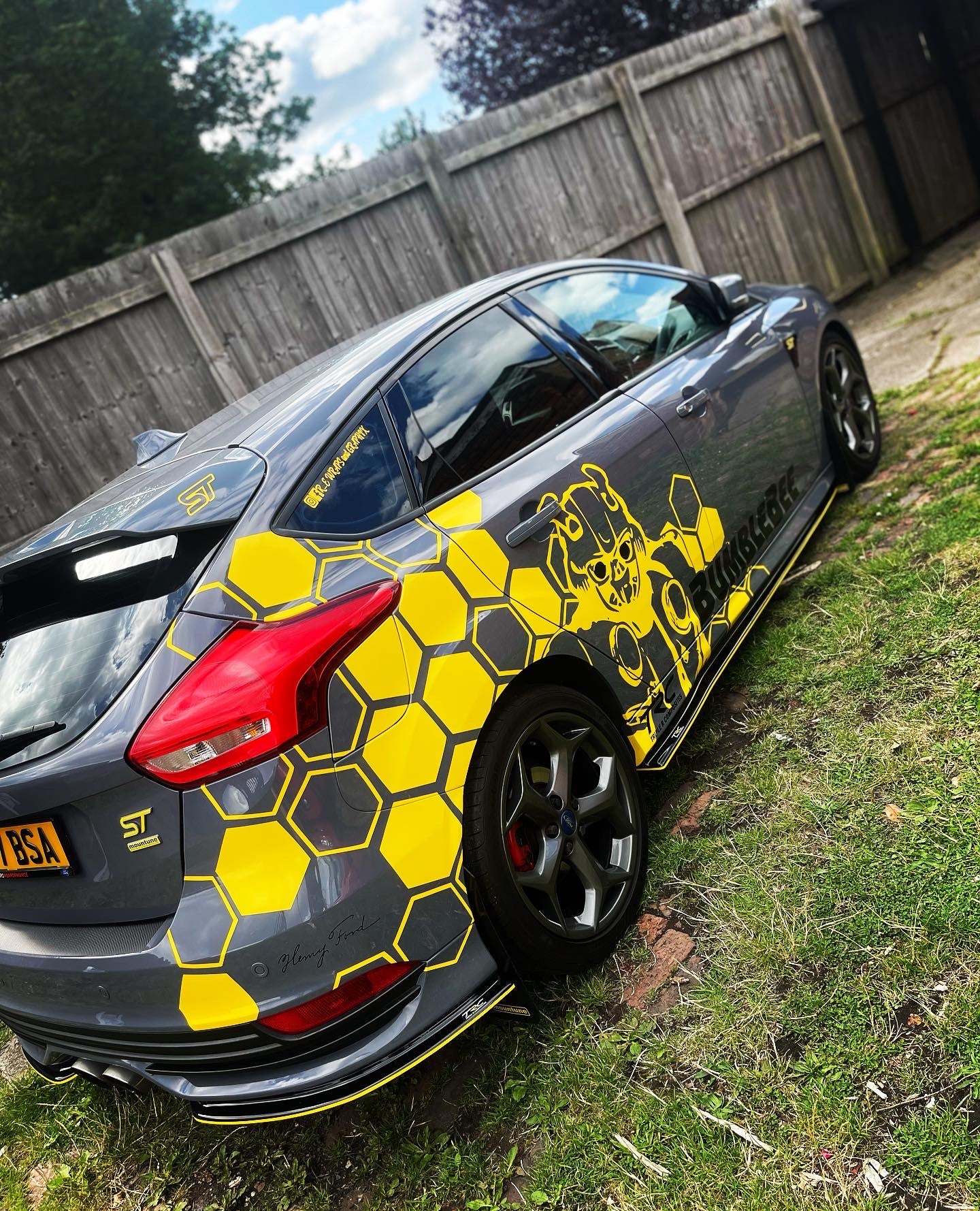 Honey Comb Bumble Bee Graphic Kit Ford Focus MK3