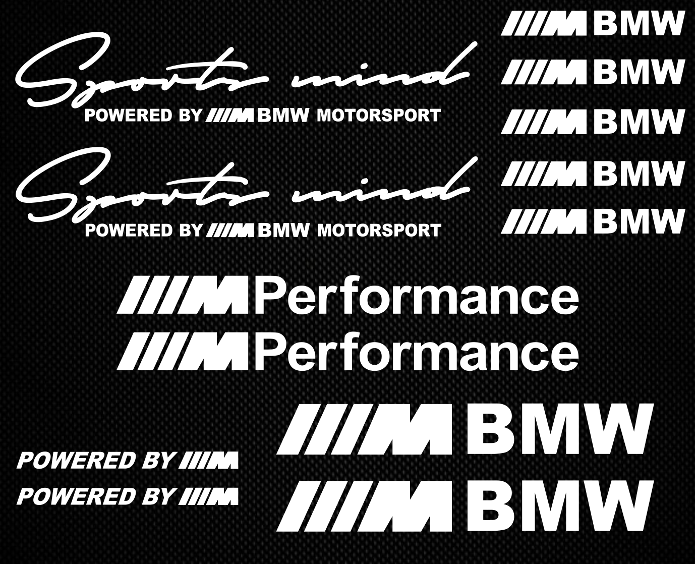 BMW Sports Mind sticker set