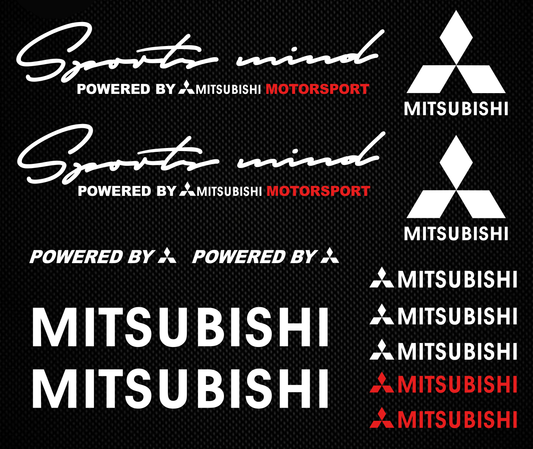 Mitsubishi Sports Mind sticker set