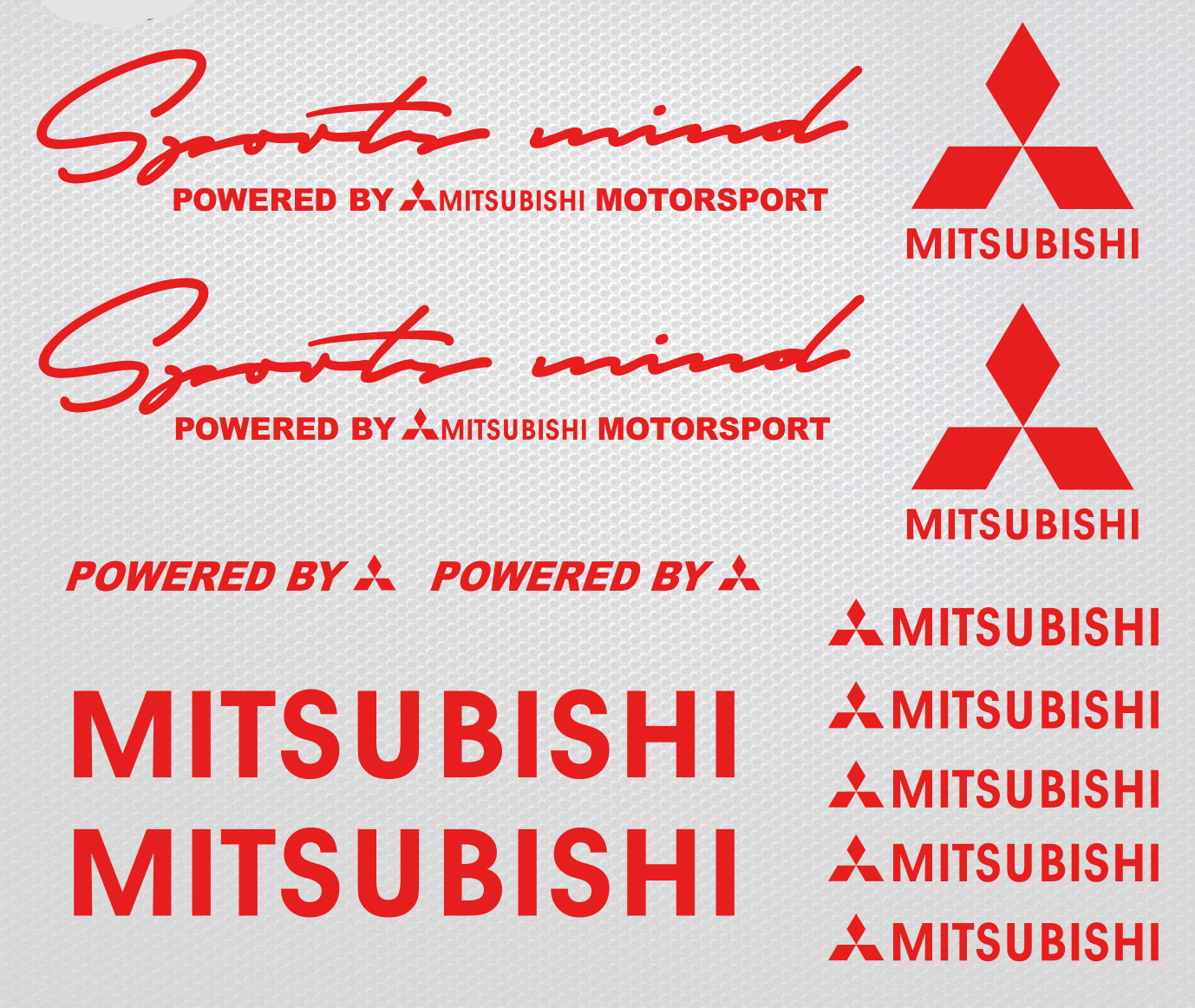 Mitsubishi Sports Mind sticker set