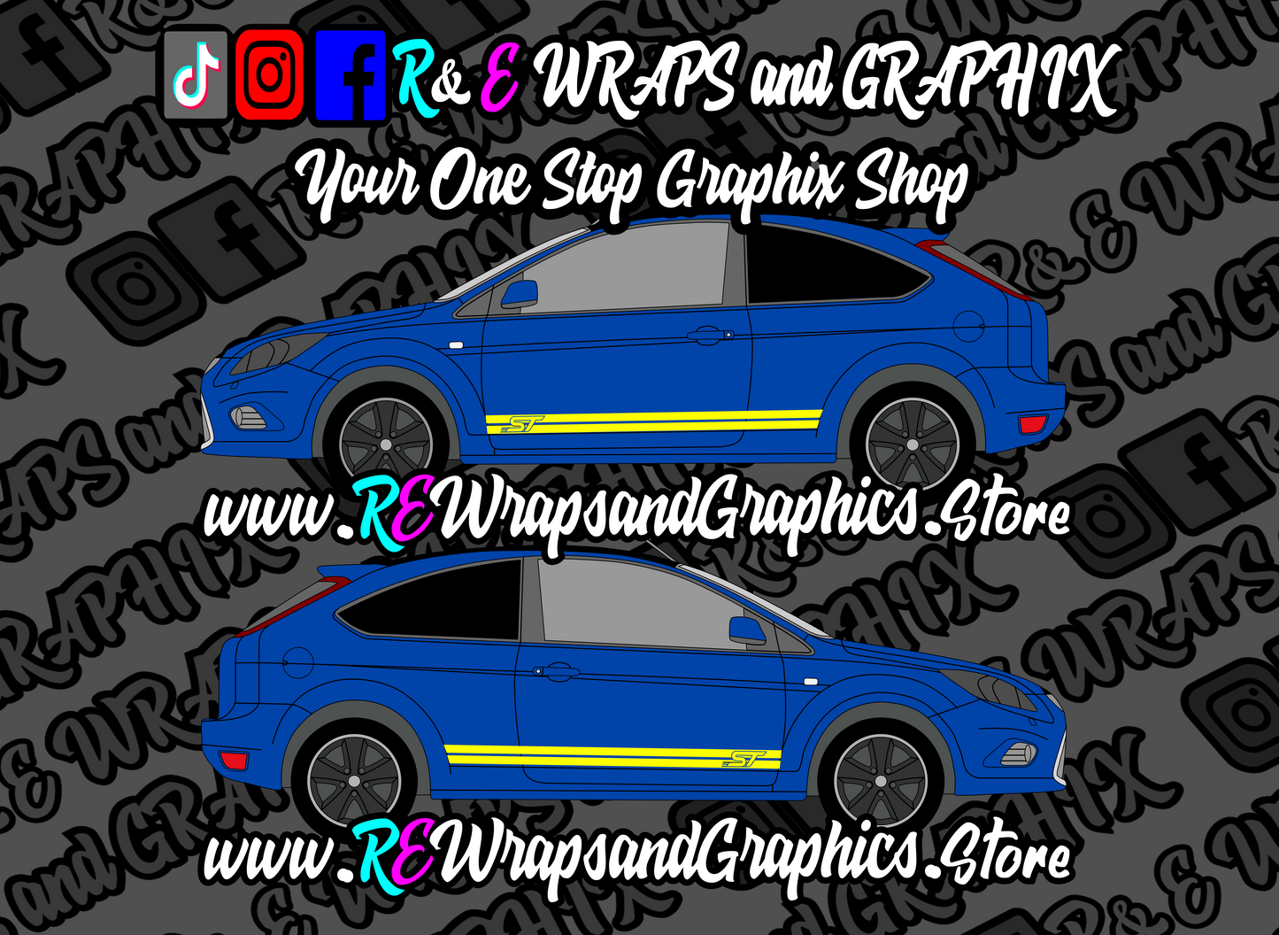 Ford Focus ST mk2 Side Stripes