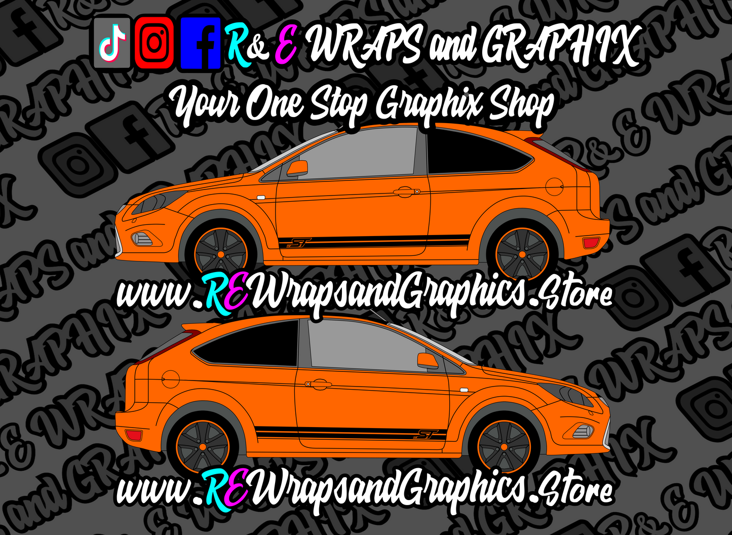 Ford Focus ST mk2 Side Stripes