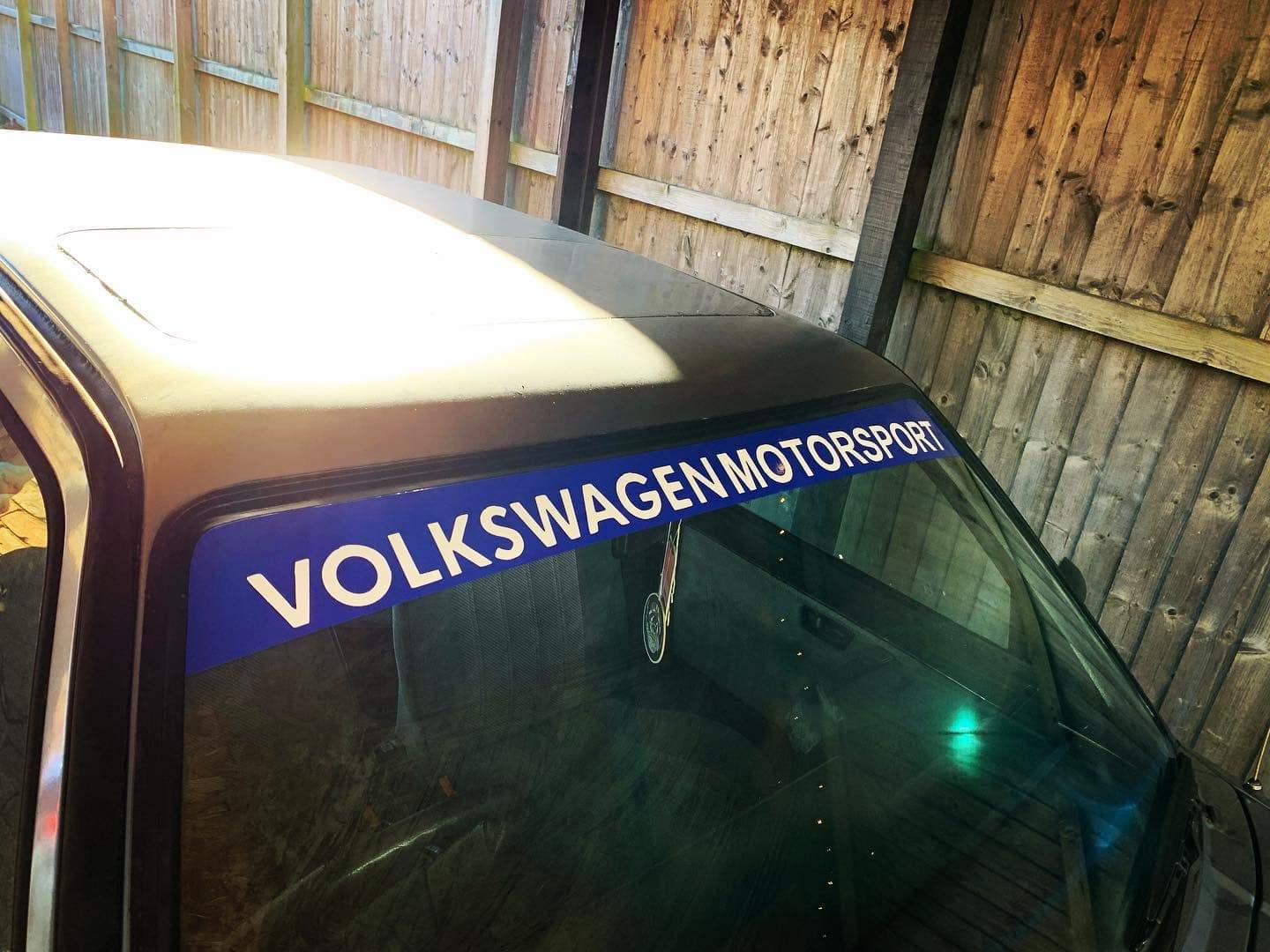 Golf R Sunstrip Volkswagen Motorsport Sunstrip – R&E Wraps and Graphics LTD