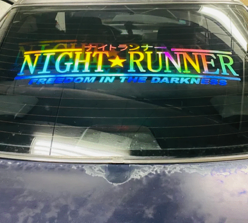 Night Runner Rear Window Sticker