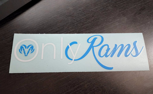Only Rams Small Stickers