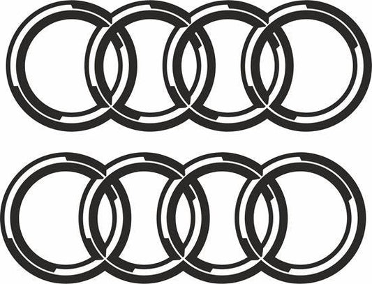 Audi Outlined Rings Stickers - rewrapsandgraphics