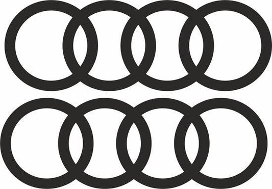 Audi Rings Vinyl Decal Stickers - rewrapsandgraphics