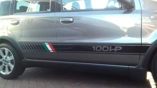 Fiat Panda 100HP Italian Style Side Stripes Vinyl Decal Stickers - rewrapsandgraphics