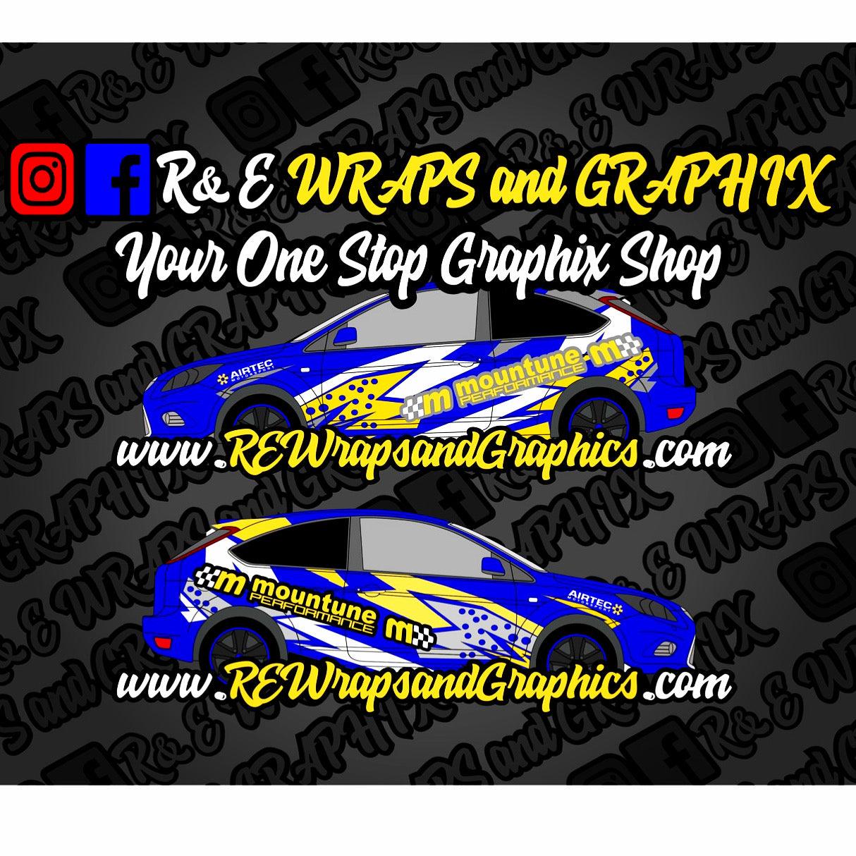 Ford Focus mk2 ST/RS Mountune Graphic Kit – R&E Wraps and Graphics LTD