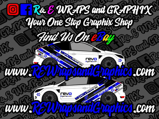 Ford Focus Motorsport Development Graphic Sticker Kit Vinyl Decals Sticker - rewrapsandgraphics