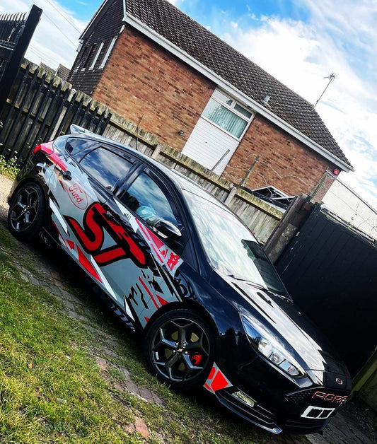 ford-focus-st-graphic-kit-decal-stickers-rewrapsandgraphics-5 - R&E Wraps and Graphics LTD - Ford Focus ST Graphic Kit - ford, ford focus, ford focus graphic kit, ford focus st, ford focus st graphic kits, Ford Graphic Kits, graphic kits, ST Graphic Kits