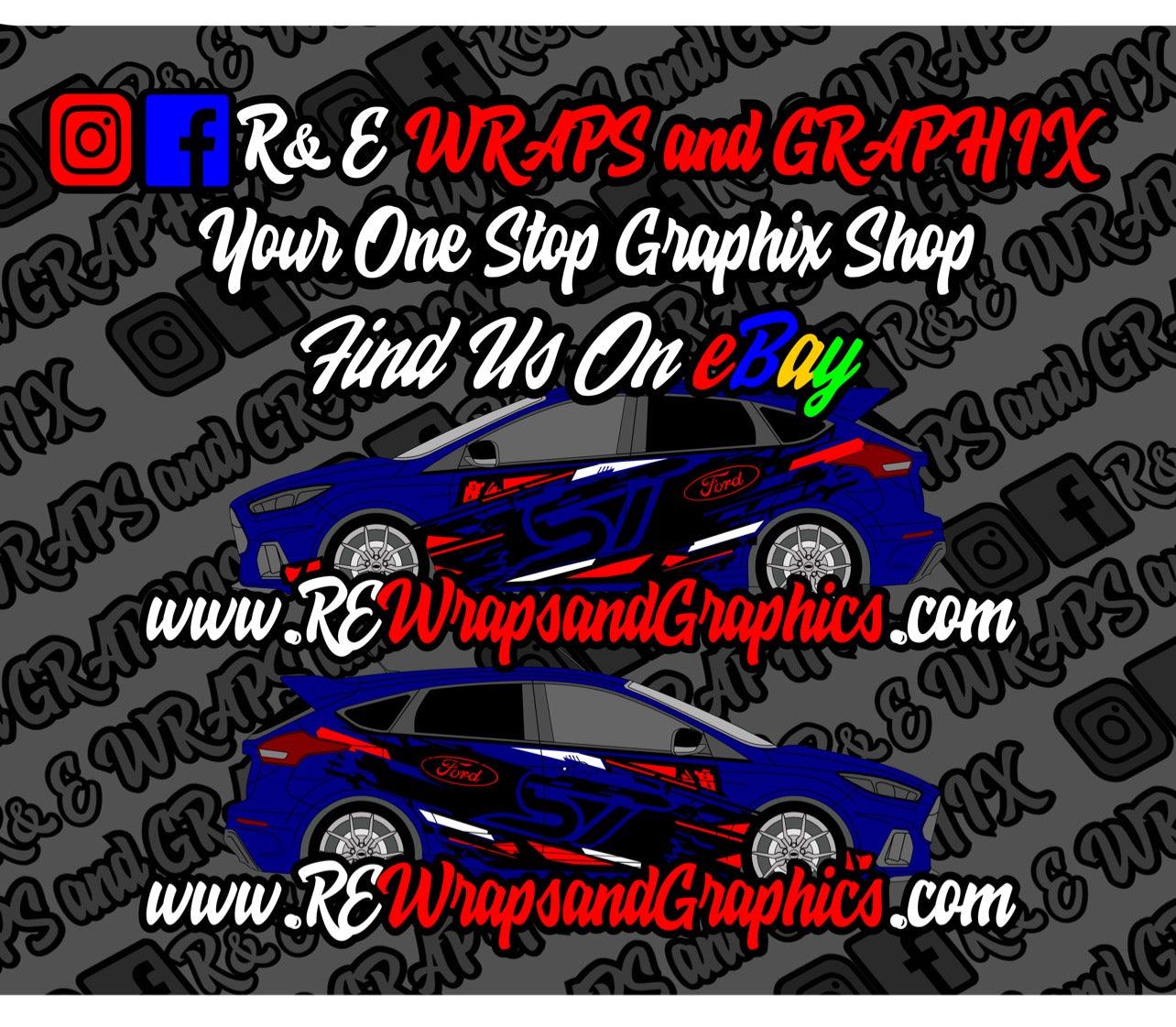 Ford Focus ST Graphic Kit Decal Stickers - rewrapsandgraphics