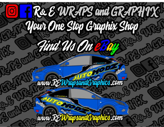 Ford Focus ST/RS Auto Modz Graphic Sticker Kit - rewrapsandgraphics