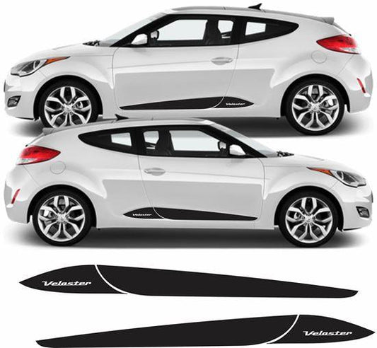 Hyundai Veloster side Stripes Vinyl Decal Racing Stripes - rewrapsandgraphics
