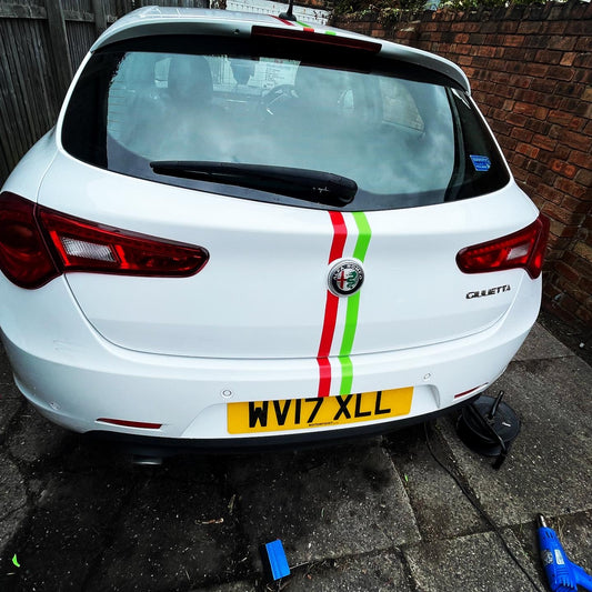 Italian Flag Racing Stripes