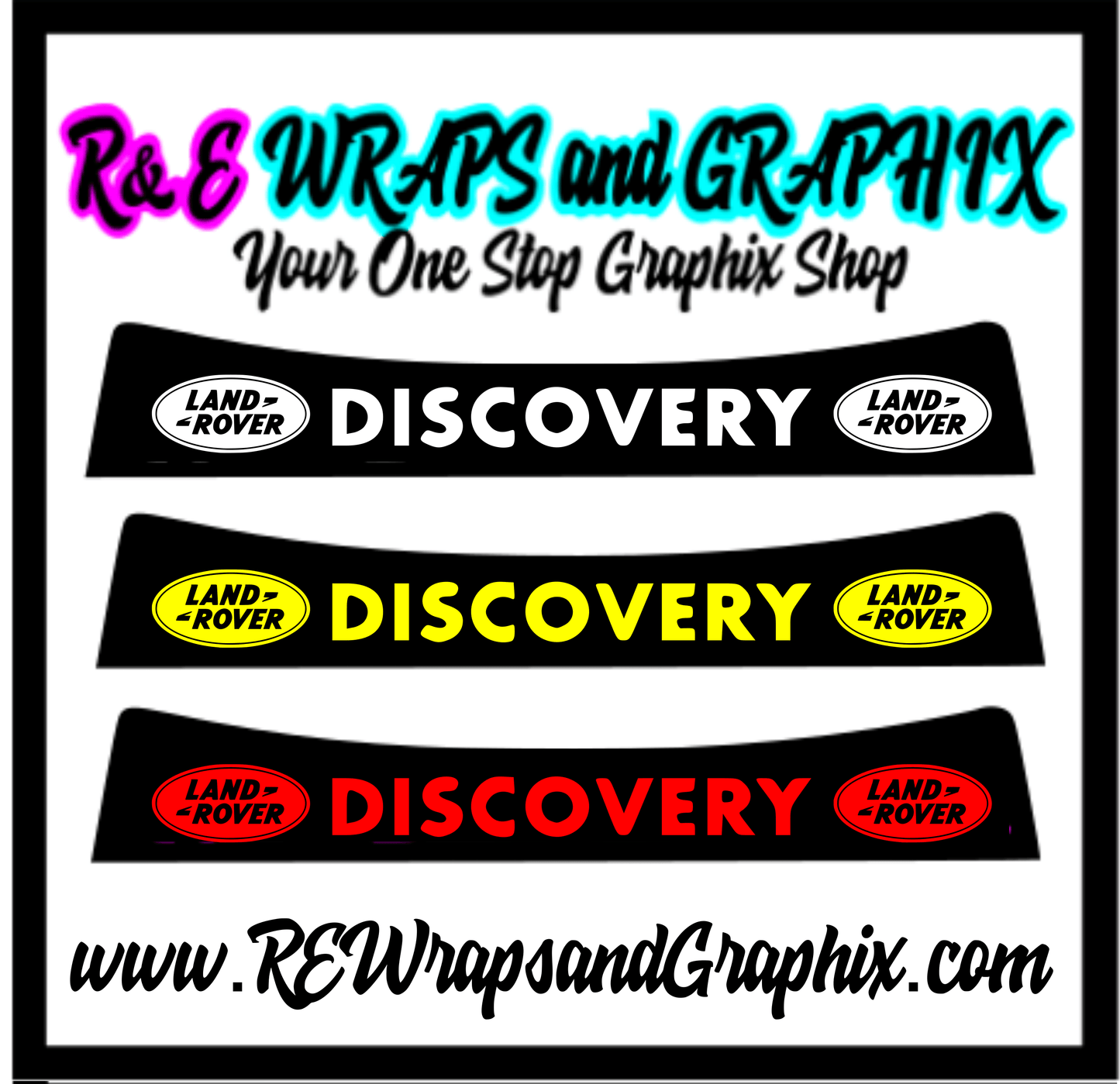 Land Rover Discovery Sunstrip Visor Vinyl Decal Stickers - rewrapsandgraphics