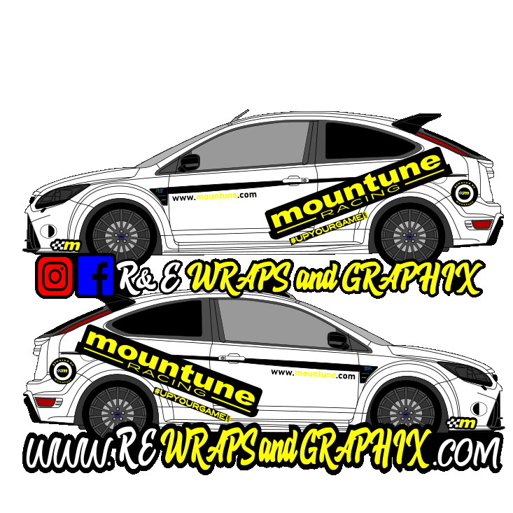 Ford Focus Mountune Racing Graphic Kit – R&E Wraps and Graphics LTD