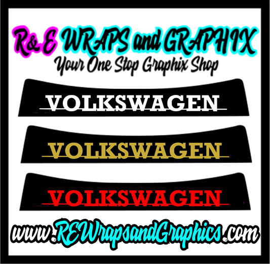 Volkswagen VW Sunstrip Visor vinyl decals sticker - rewrapsandgraphics